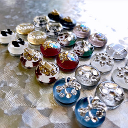 glass flat round 6way button series 《4点セット》 13枚目の画像