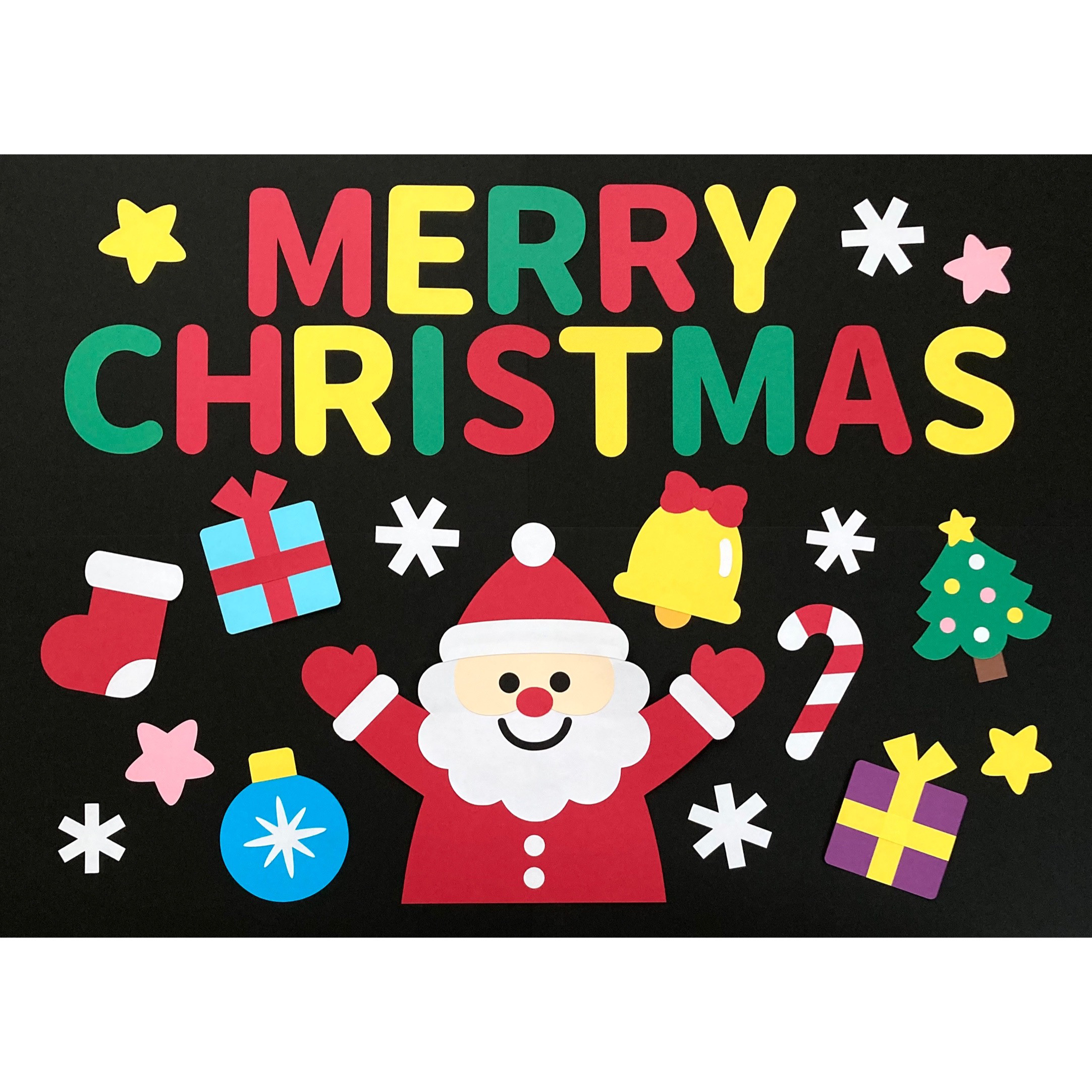 デザイン看板A4】クリスマスツリー白☆ポスター絵アートパネル壁