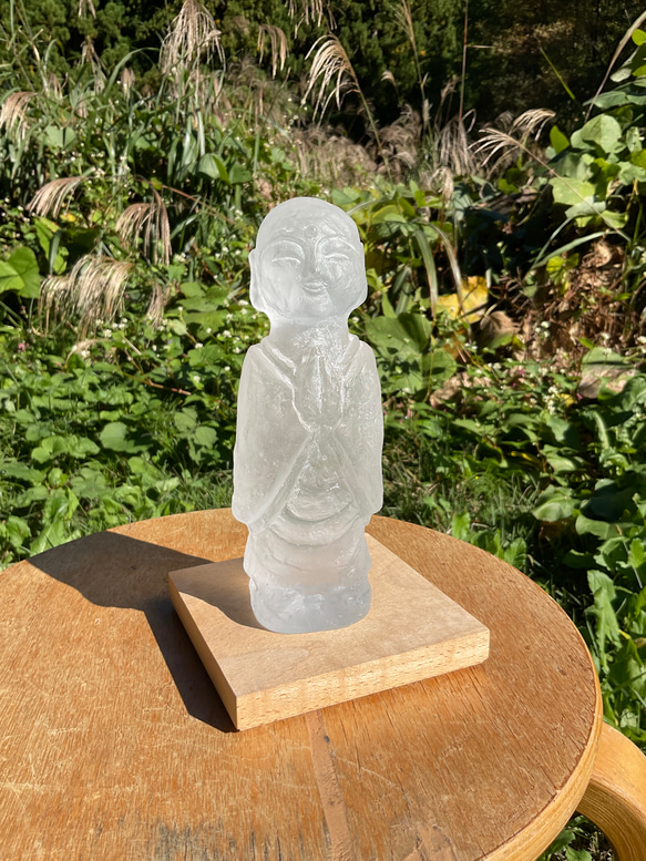 お地蔵様 創作人形 ハンドメイド 春 桜 積もっ