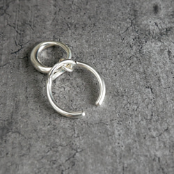 [再次上架/尺寸可調] 橢圓形吊飾戒指 / 銀・銀×黃銅 R068 第9張的照片