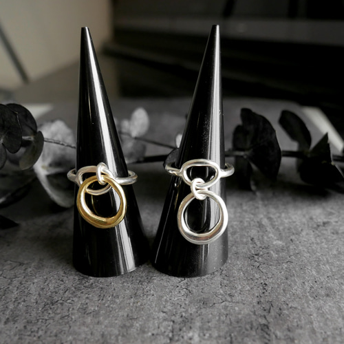 再販・サイズ調整可】オーバルチャームリング / silver・silver