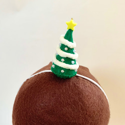 【受注制作】〈再販〉フェルトのミニクリスマス帽子4種　お子様・ペット・ぬいぐるみのコスプレに 6枚目の画像