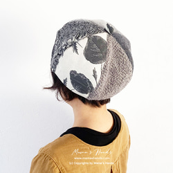 時尚灰色拼布南瓜貝雷帽 第2張的照片