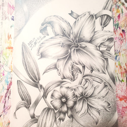 【シャーペン画】枯れない花を描きましょう✍️ 2枚目の画像