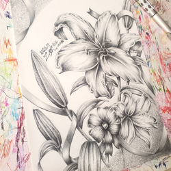 【シャーペン画】枯れない花を描きましょう✍️ 3枚目の画像