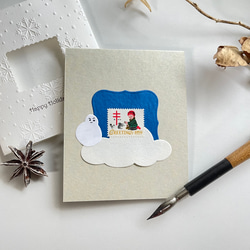 Collage card　19　～クリスマスシールのミニカード～ 2枚目の画像