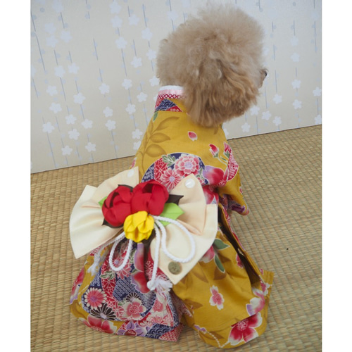 ワンピース ドレス 和柄 和装 着物風 ドックウェア 犬服 犬の服 ワンピース ドレス 和柄 和装 着物風 ドックウェア 犬服 犬の服