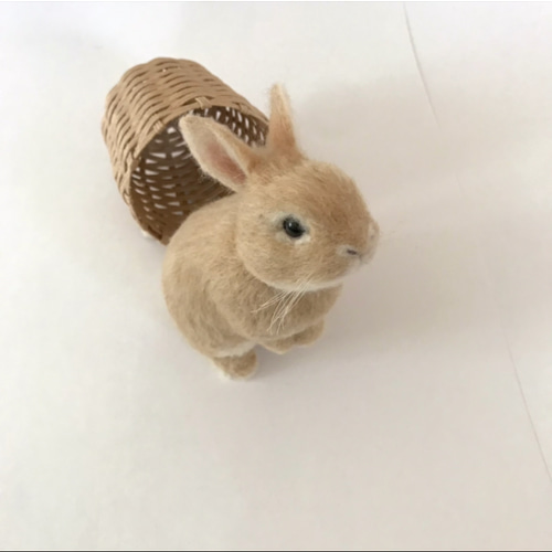 うたっち出品 うさぎ オーダーメイド 羊毛フェルト ハンドメイド ☆うさぎ羊毛フェルト【まめうさ】うたっちフロスティ23--3