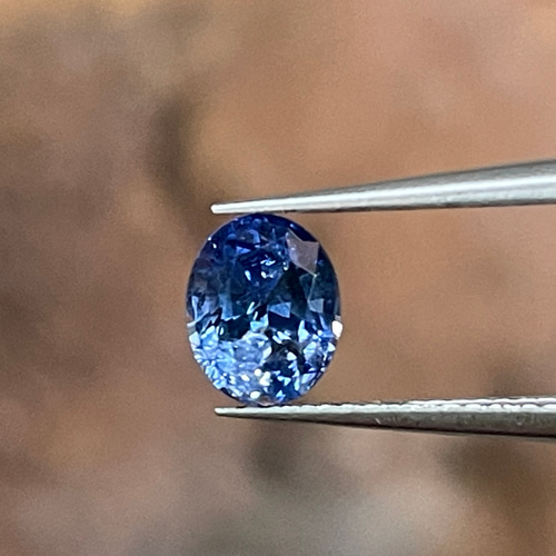 非加熱 天然シルキーサファイア ライトブルー オーバル ルース 0.48ct