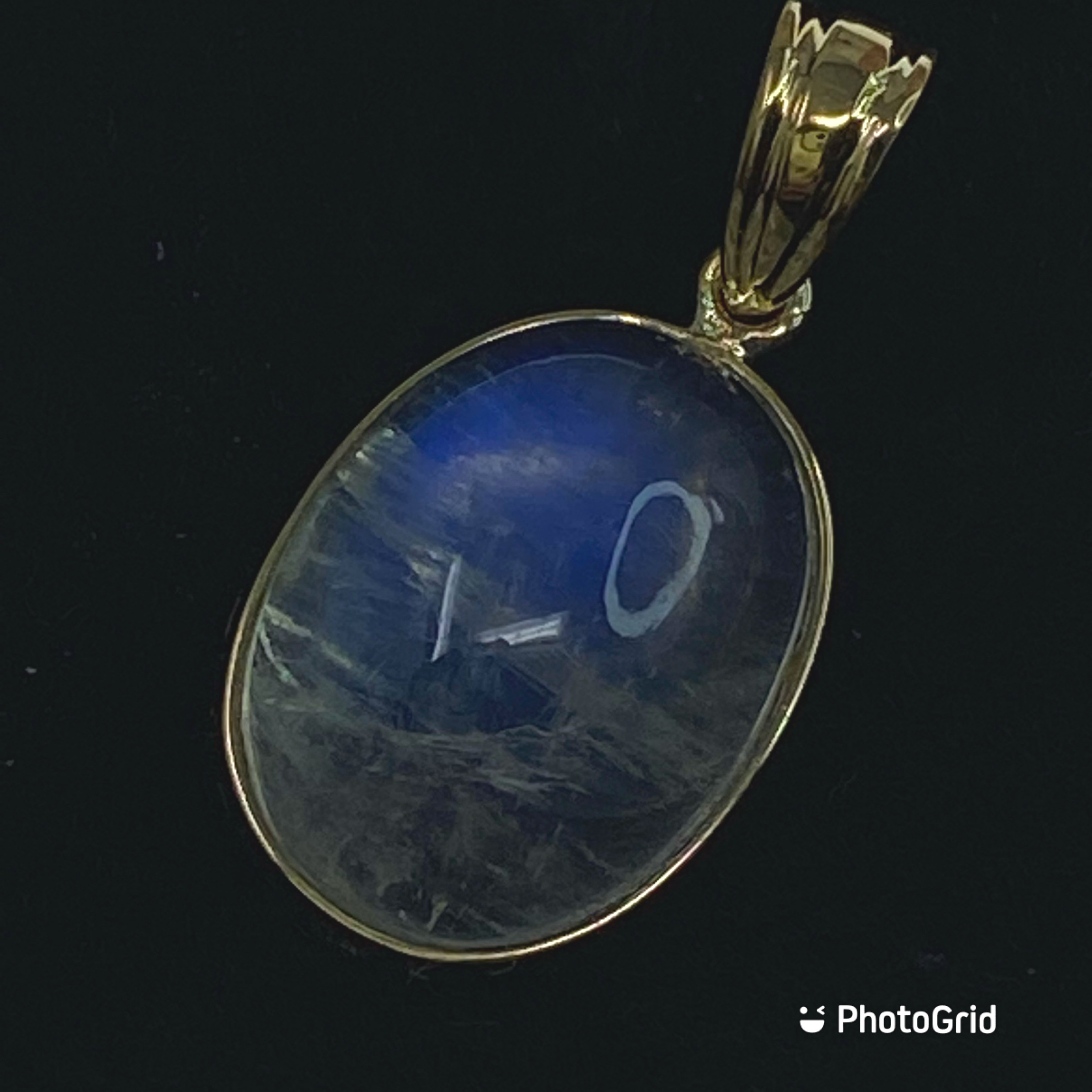 k18YG AU750 18金 天然 ブルームーンストーン ペンダント