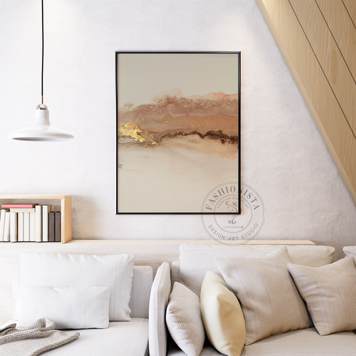 訳あり※特大抽象画 120*80cm ベージュとブラウン大きい　おしゃれ　モダン 訳あり特大抽象画 120*80cm ベージュとブラウン大きい