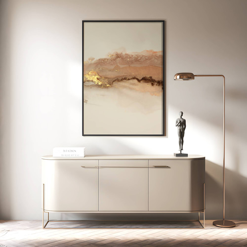 アートポスター 北欧風 抽象画 ゴールド ベージュ シンプルモダン