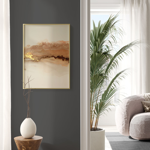 アートポスター 北欧風 抽象画 ゴールド ベージュ シンプルモダン