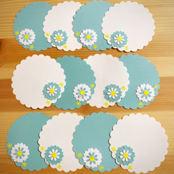 クラフトパンチ お花 メッセージカード ティファニーブルー メッセージ