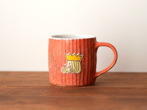 ■橘色國王馬克杯■ 第1張的照片