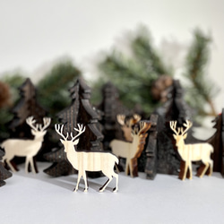 木製クリスマスオブジェ　森のトナカイ　無垢材　クリスマスオーナメント　クリスマス飾り　クリスマスツリー 10枚目の画像