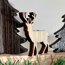 木製クリスマスオブジェ　森のトナカイ　無垢材　クリスマスオーナメント　クリスマス飾り　クリスマスツリー 8枚目の画像