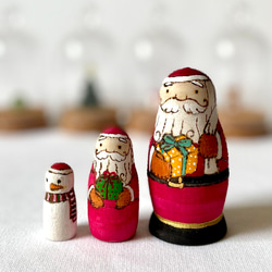 クリスマスマトリョーシカ（3個組）プレゼント その他インテリア雑貨