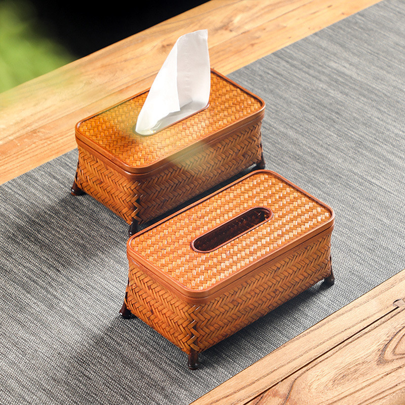 竹巧彩 竹製ティッシュボックス 竹製ティッシュボックス