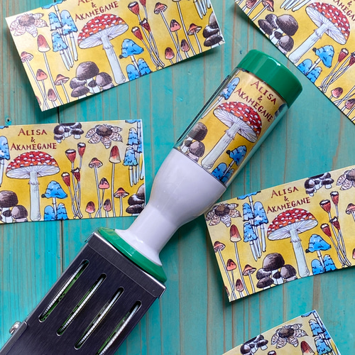 日付:キノコの日 / Mushroom day はんこ・スタンプ ありさ & あか