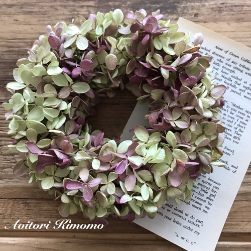 1.ミナヅキリース ミナヅキのシンプルミニリース ドライフラワー あおいとりきもも＊nae