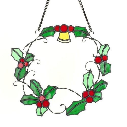 クリスマスリース ステンドグラス X'mas】ステンドグラス クリスマスリース | ann stained glass