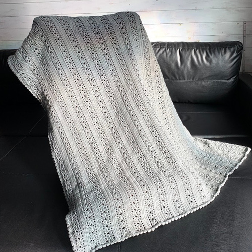ゆったりサイズ〗手編みのあったかブランケット その他インテリア雑貨