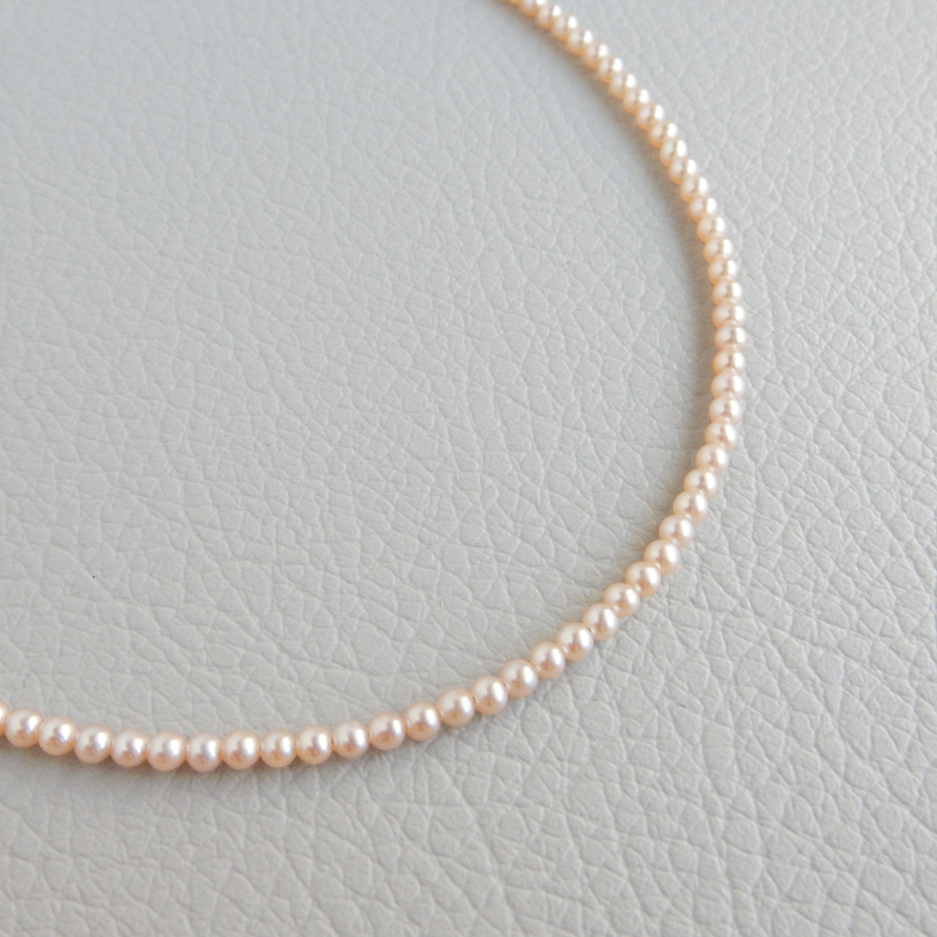 〖高品質2.5mm〗淡水パールネックレス（ピンク）14kgf【1206】