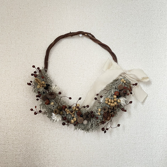 dried flower wreath 4枚目の画像