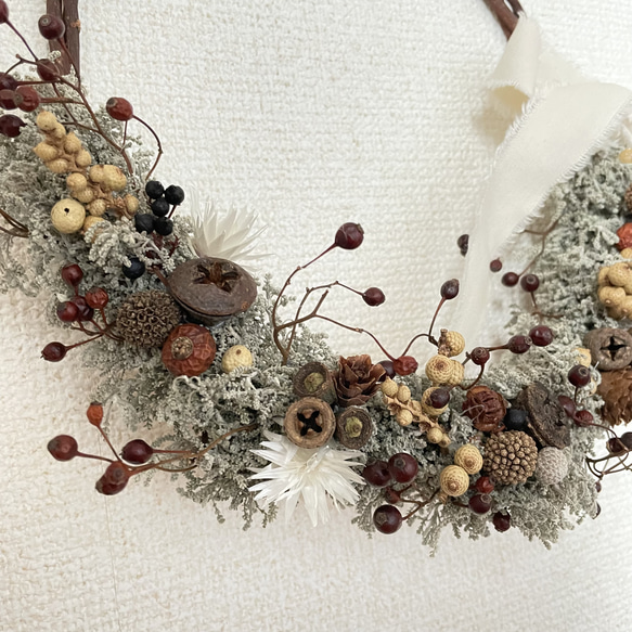 dried flower wreath 2枚目の画像