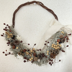 dried flower wreath 1枚目の画像