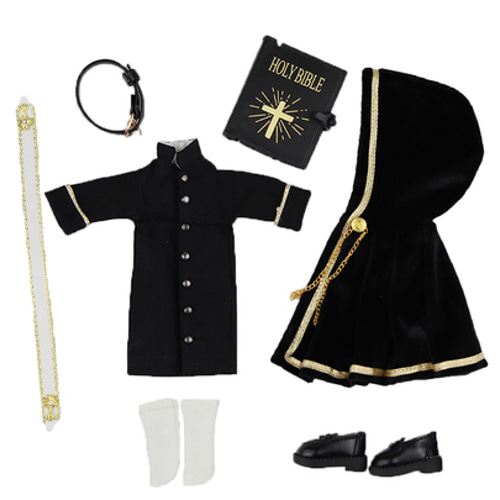 オビツ11 1/12ドール服 ドールウェア パードレセット 神父服