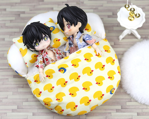 オビツ11 1/12ドール家具 ドールベッド 寝袋 ミニ家具 ドールの家 4