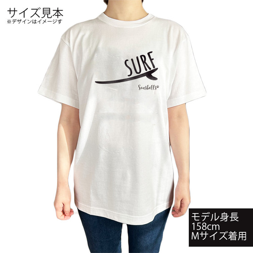 ハワイアンデザインTシャツ サーフボードのイラスト SURFロゴ