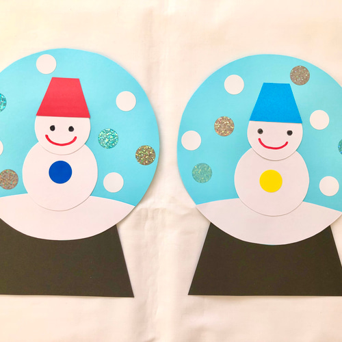 冬にぴったりの壁面飾り 20枚製作キット キラキラ雪降るスノー