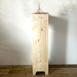 【チェストとゴミ箱のセット】木製 玄関収納　かわいい四つ脚　　1段引き出し収納　ダストボックス　北欧　ホワイト 11枚目の画像
