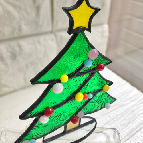 ステンドグラス】ミニクリスマスツリーのオーナメント その他