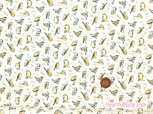 USAコットン(110×50) moda Nutmeg 小鳥 2枚目の画像
