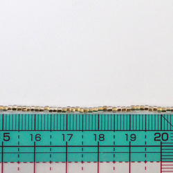 チェコ シードビーズ(11/0) ブラスラインクリスタル #PE05-B.CR / オートクチュール刺繍糸通しビーズ 4枚目の画像