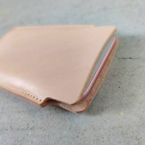 本革レザー ヌメ革 生成りナチュラル スマホケース iPhone Android 本革レザー ヌメ革 生成りナチュラル スマホケース iPhone Android