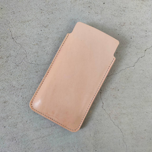 本革レザー ヌメ革 生成りナチュラル スマホケース iPhone Android 本革レザー 生成りナチュラルスマホケース iPhone Android