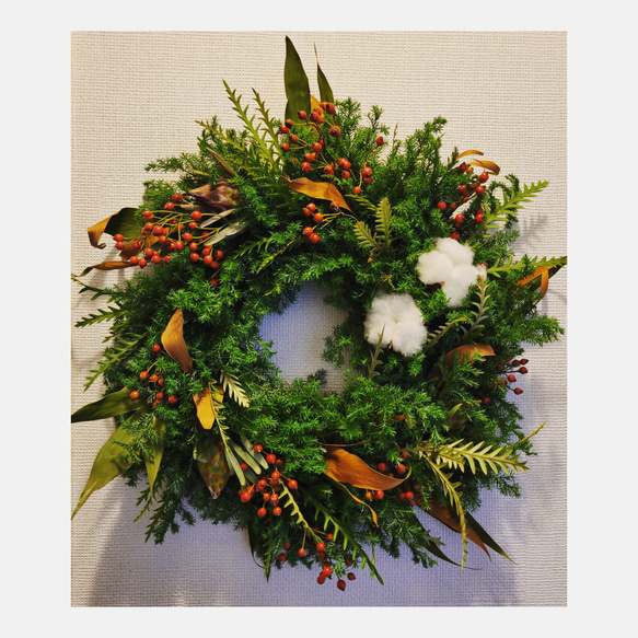 薩摩杉とコットンのクリスマスリース リース elämä ＋ F 通販 14870332