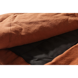 綿麻中綿ジャケット　暖かいジャケット　ショートジャケット　オレンジ　#L111OR 7枚目の画像