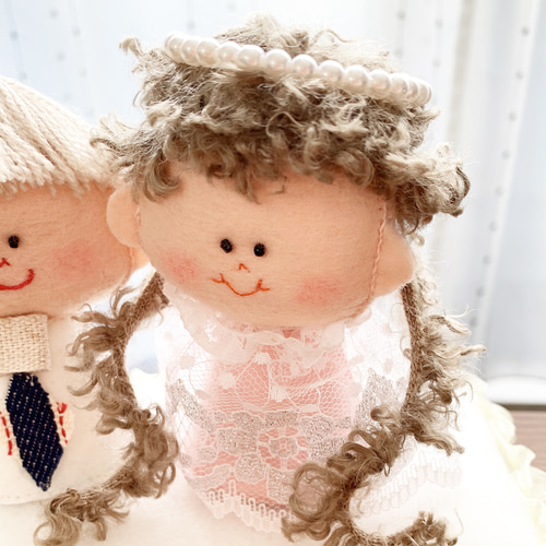 Wedding Dole*.＊ 置物✽結婚式✽カップル✽置物✽人形✽プチギフト