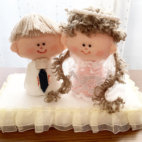 Wedding Dole*.＊ 置物✽結婚式✽カップル✽置物✽人形✽プチギフト