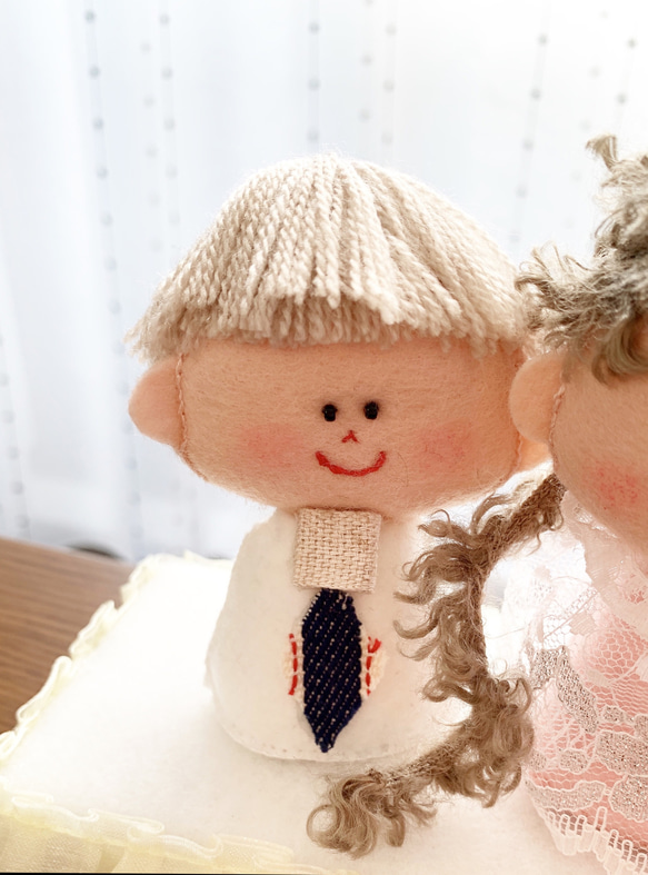 *.＊Wedding Dole*.＊ 置物✽結婚式✽カップル✽置物✽人形✽プチギフト✽女の子✽男の子✽ 4枚目の画像