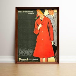 ルネ・グリュオー 1960年代 フランス ヴィンテージ 広告 額付 ポスター 1枚目の画像