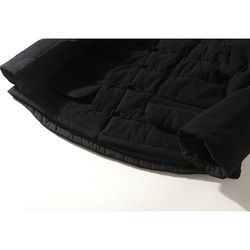綿麻中綿ジャケット　暖かいジャケット　ショートジャケット　ブラック　#L115BL 10枚目の画像