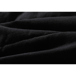 綿麻中綿ジャケット　暖かいジャケット　ショートジャケット　ブラック　#L115BL 13枚目の画像