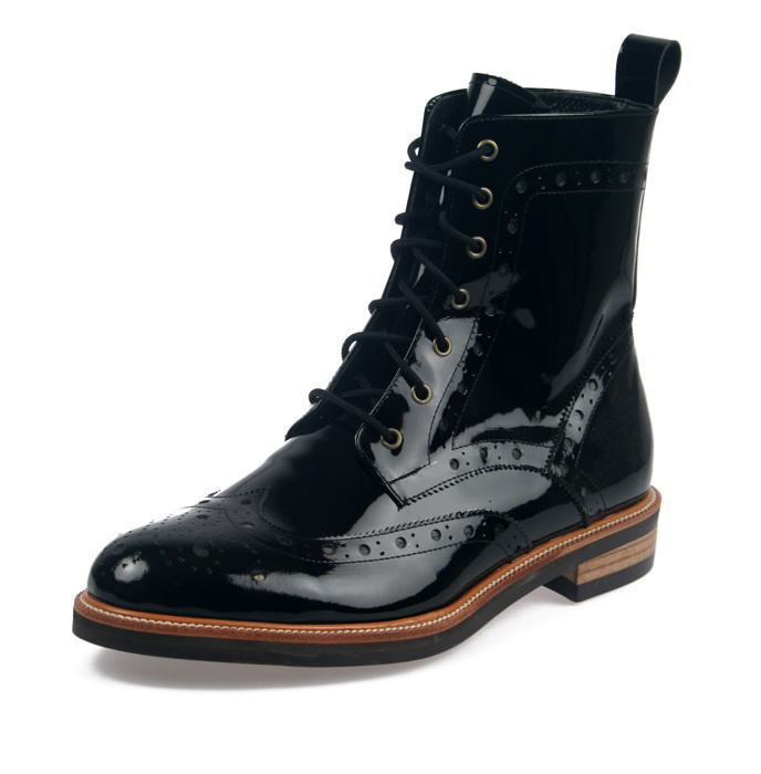 レザーブーツ レースアップウィングチップブーツ ハンドメイドブーツ メンズブーツ ブーツ レザー